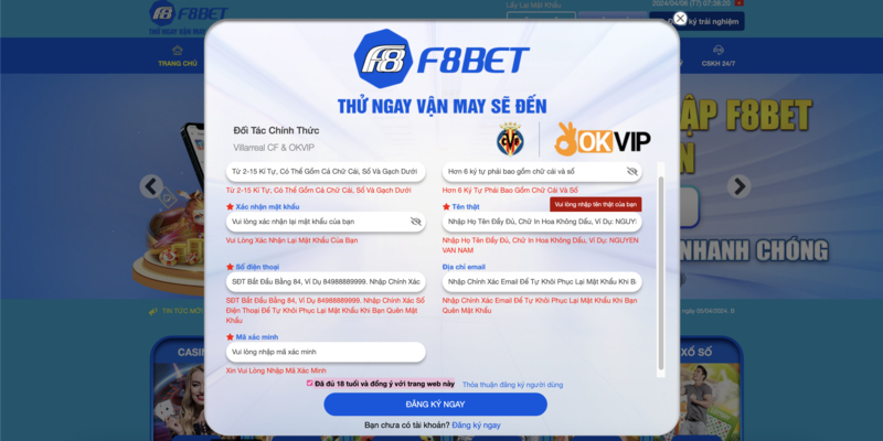 Hướng Dẫn Đăng Ký F8bet Nhanh Chóng Cho Bet Thủ Tận Hưởng Đăng Ký F8bet - Hướng Dẫn Nhanh Chóng Cho Bet Thủ Tận Hưởng